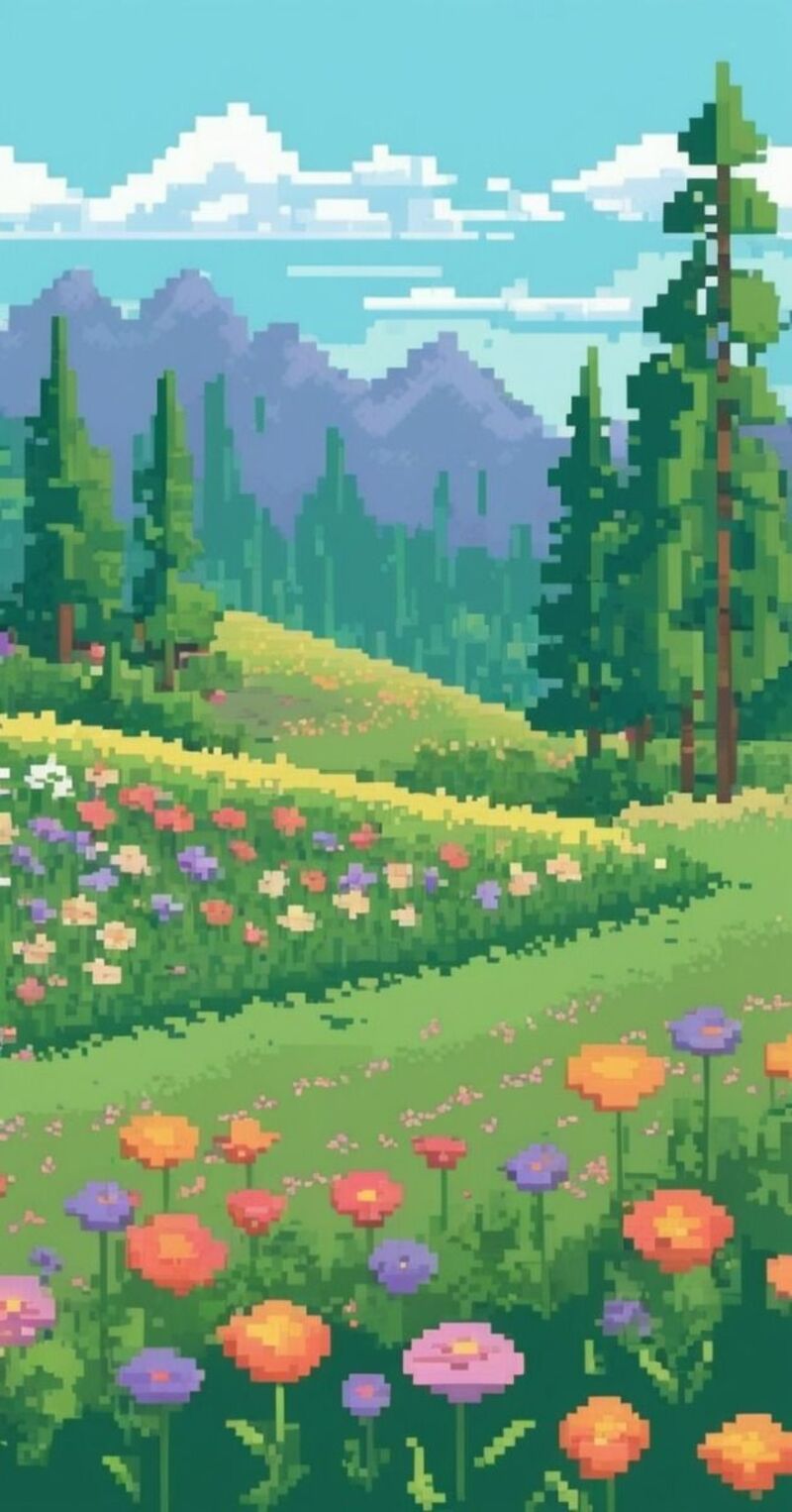 Tranh pixel phong cảnh