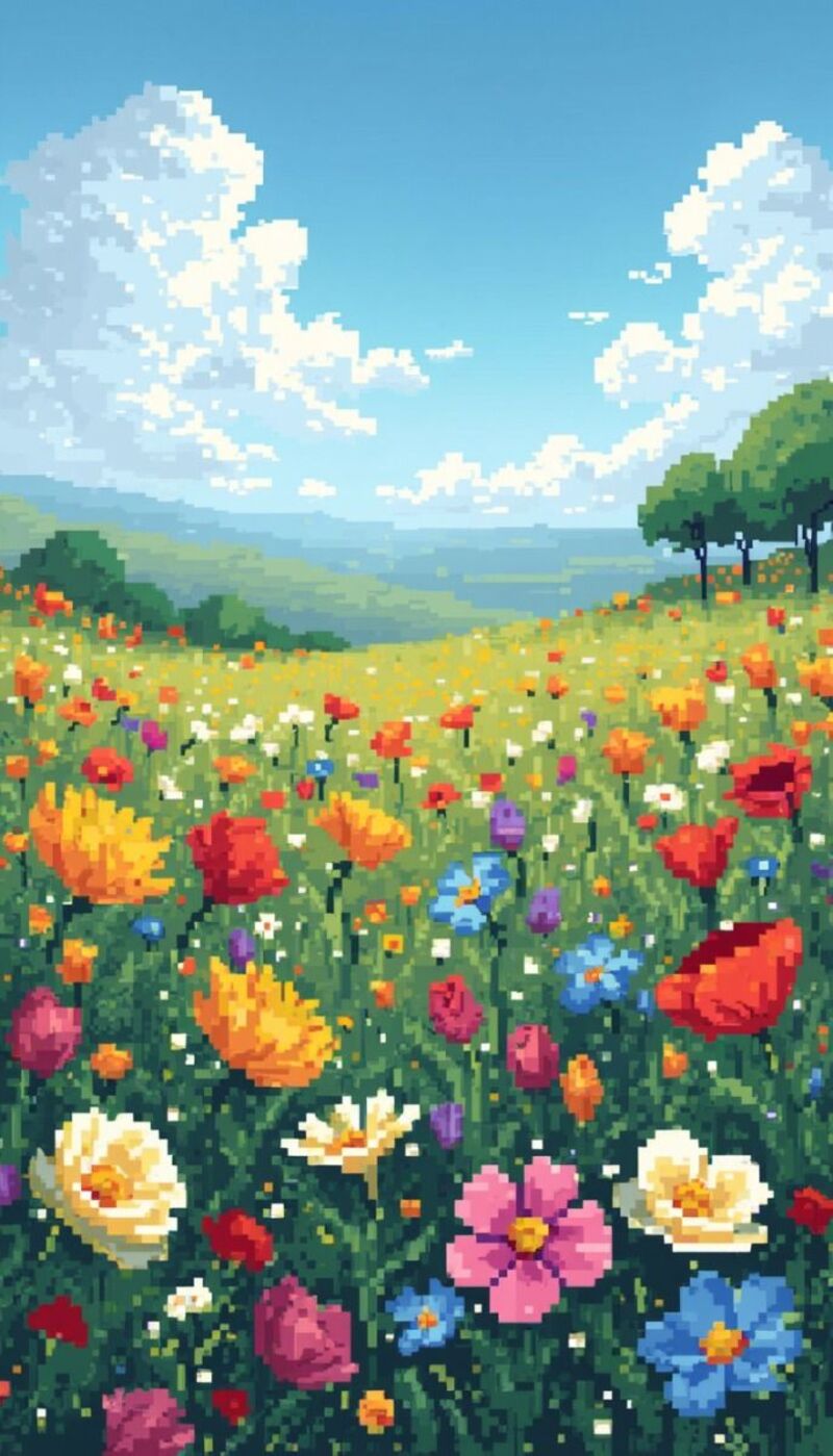Tranh pixel phong cảnh