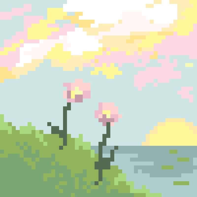 Tranh pixel phong cảnh