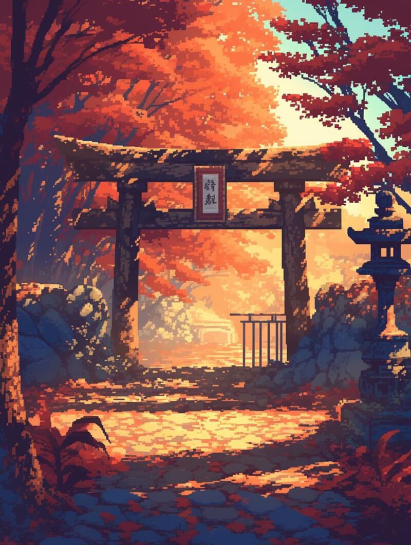 Tranh pixel phong cảnh