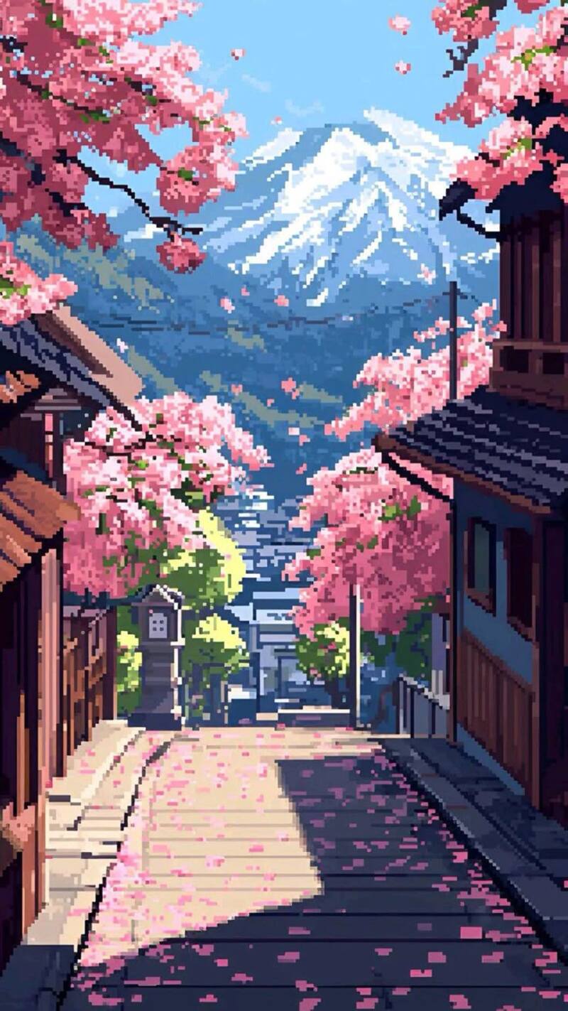 Tranh pixel phong cảnh