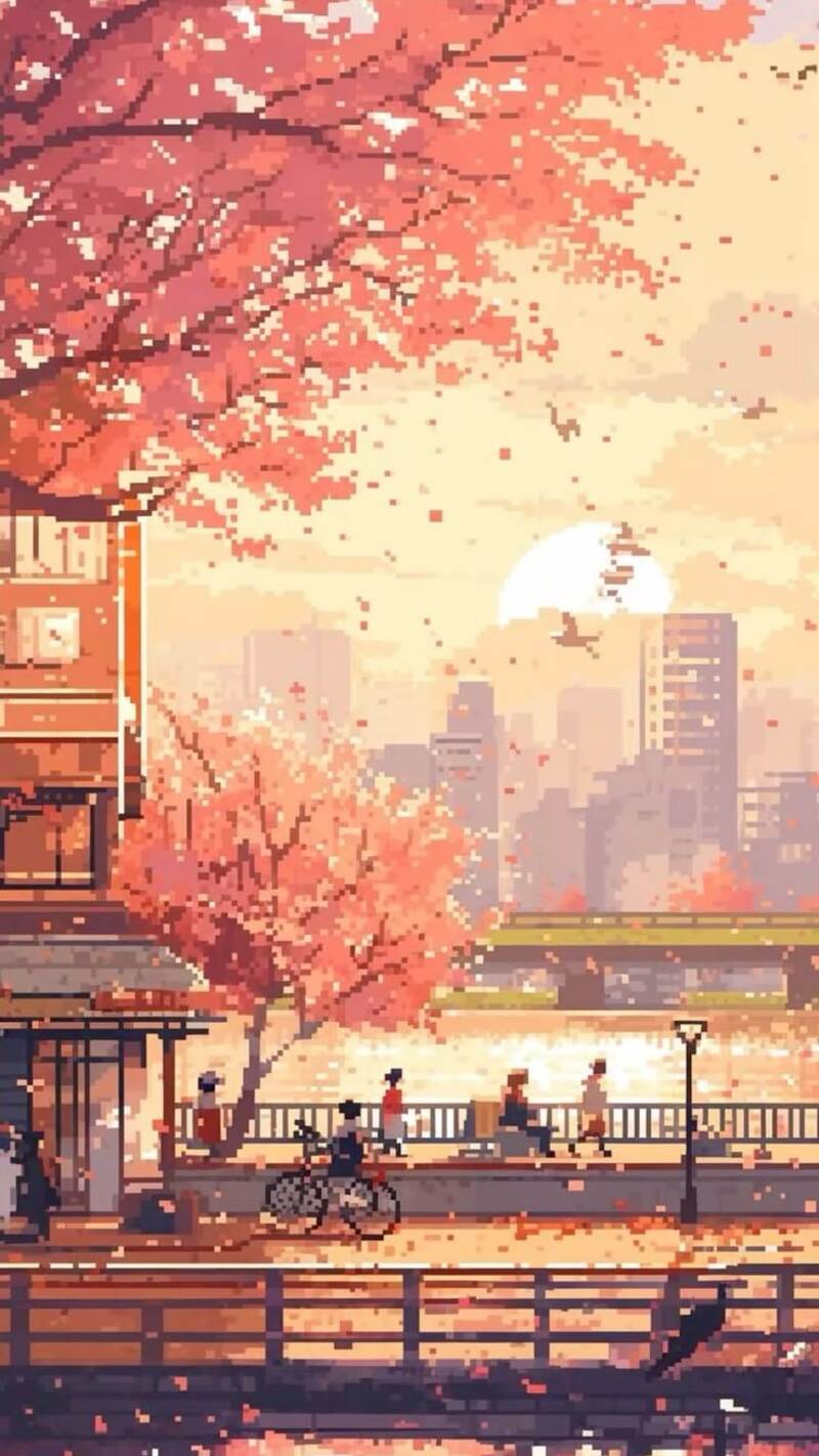 Tranh pixel phong cảnh