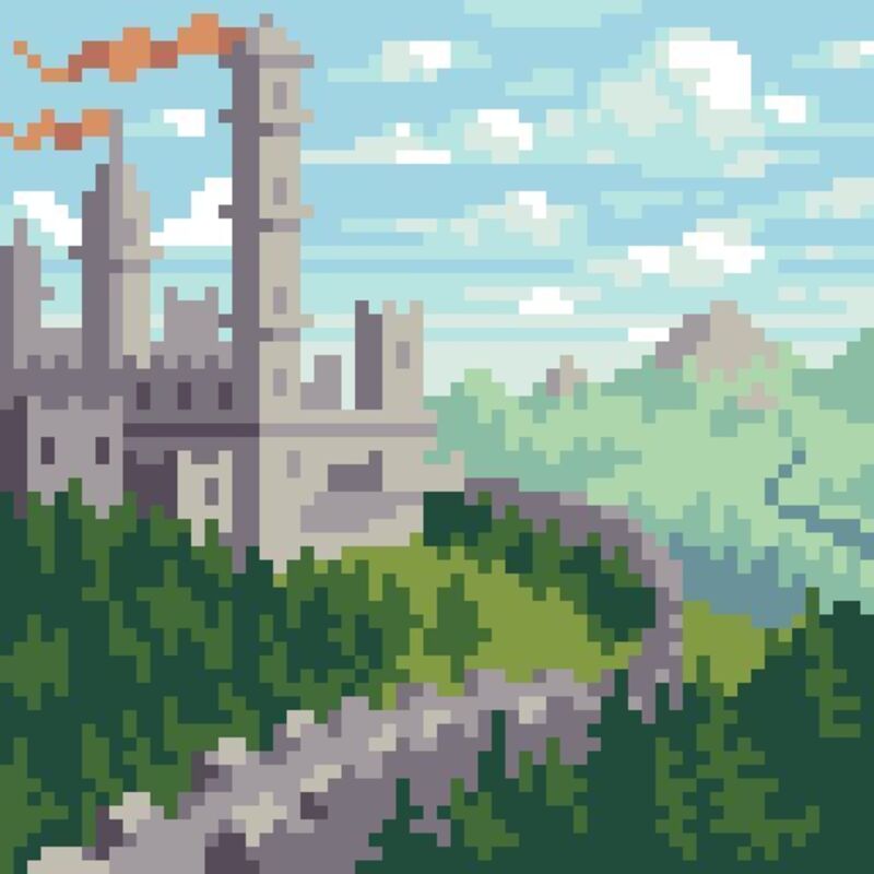 Tranh pixel phong cảnh