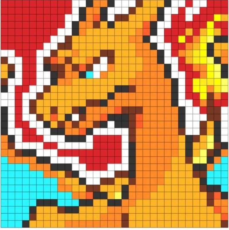 Tranh pixel Pokemon