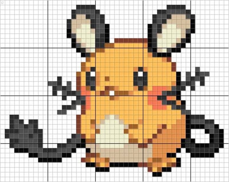 Tranh pixel Pokemon