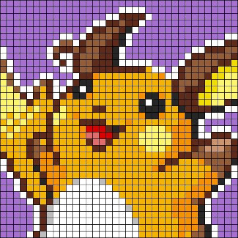 Tranh pixel Pokemon