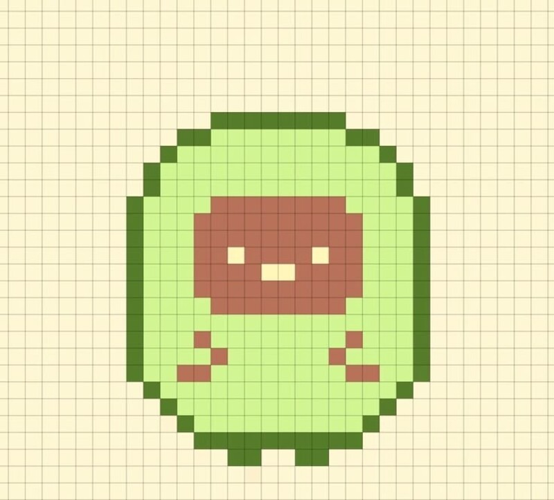 Tranh pixel trái cây