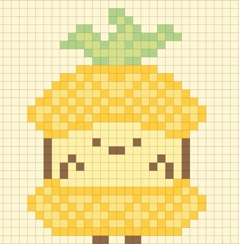 Tranh pixel trái cây