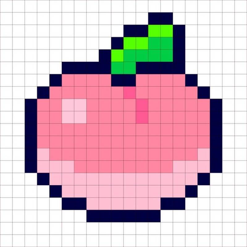 Tranh pixel trái cây
