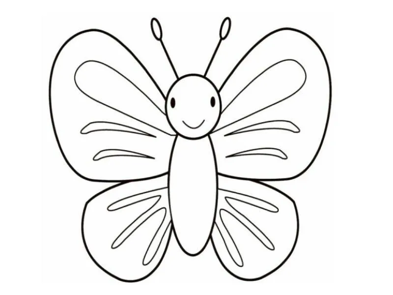 Tranh tô màu con bươm bướm