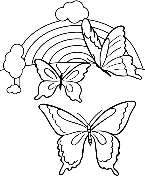 Tranh tô màu con bươm bướm