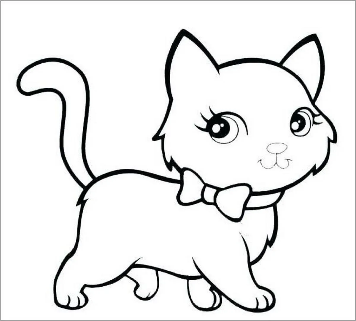 Tranh tô màu con mèo