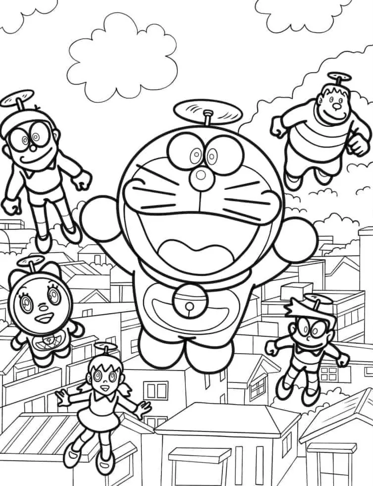 Tranh tô màu Doraemon