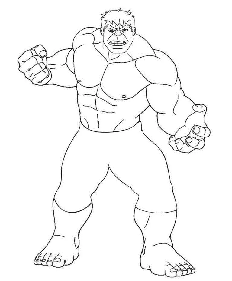 Tranh tô màu Hulk