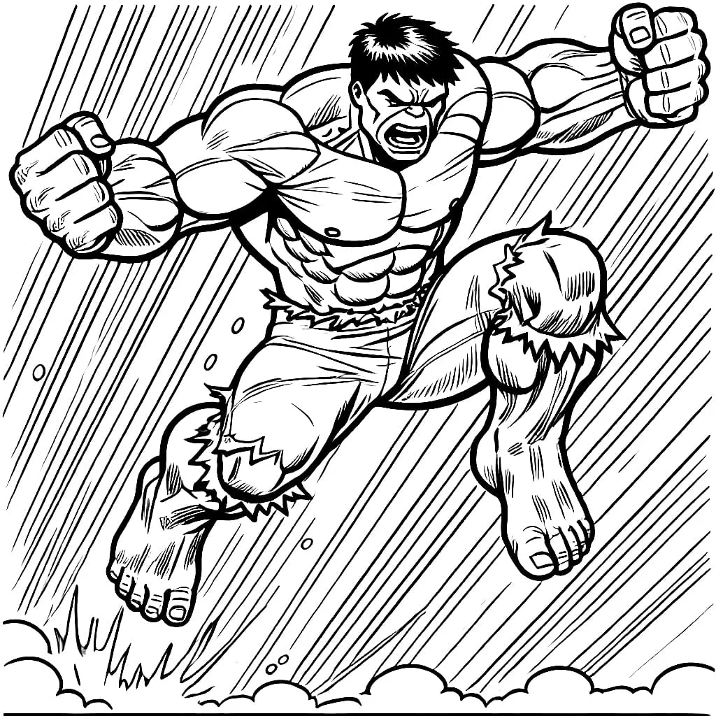 Tranh tô màu Hulk