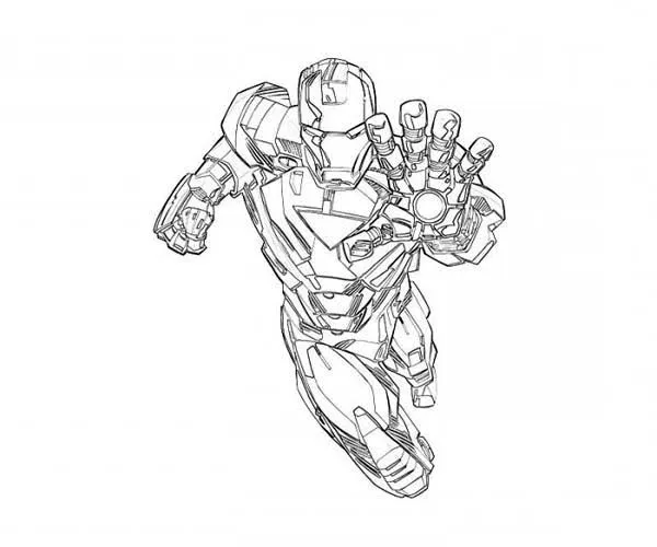 Tranh tô màu Iron Man
