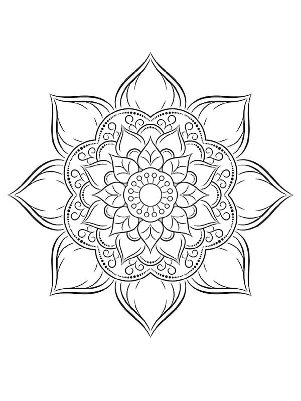 Tranh tô màu Mandala