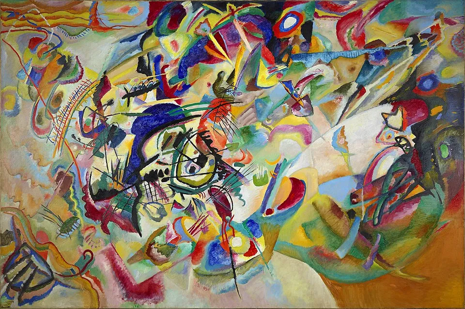 ác phẩm tranh sơn dầu trừu tượng biểu cảm Composition VII năm 1913 của họa sĩ Wassily Kandinsky