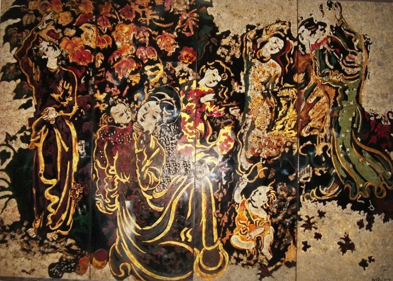 Bức tranh Thiếu Nữ Bên Cây Phù Dung (1944)