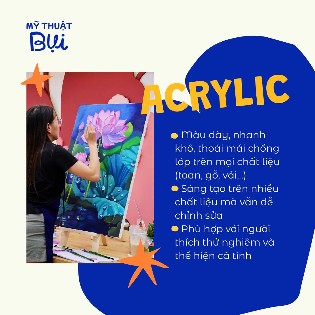 Lớp dạy vẽ màu Acrylic
