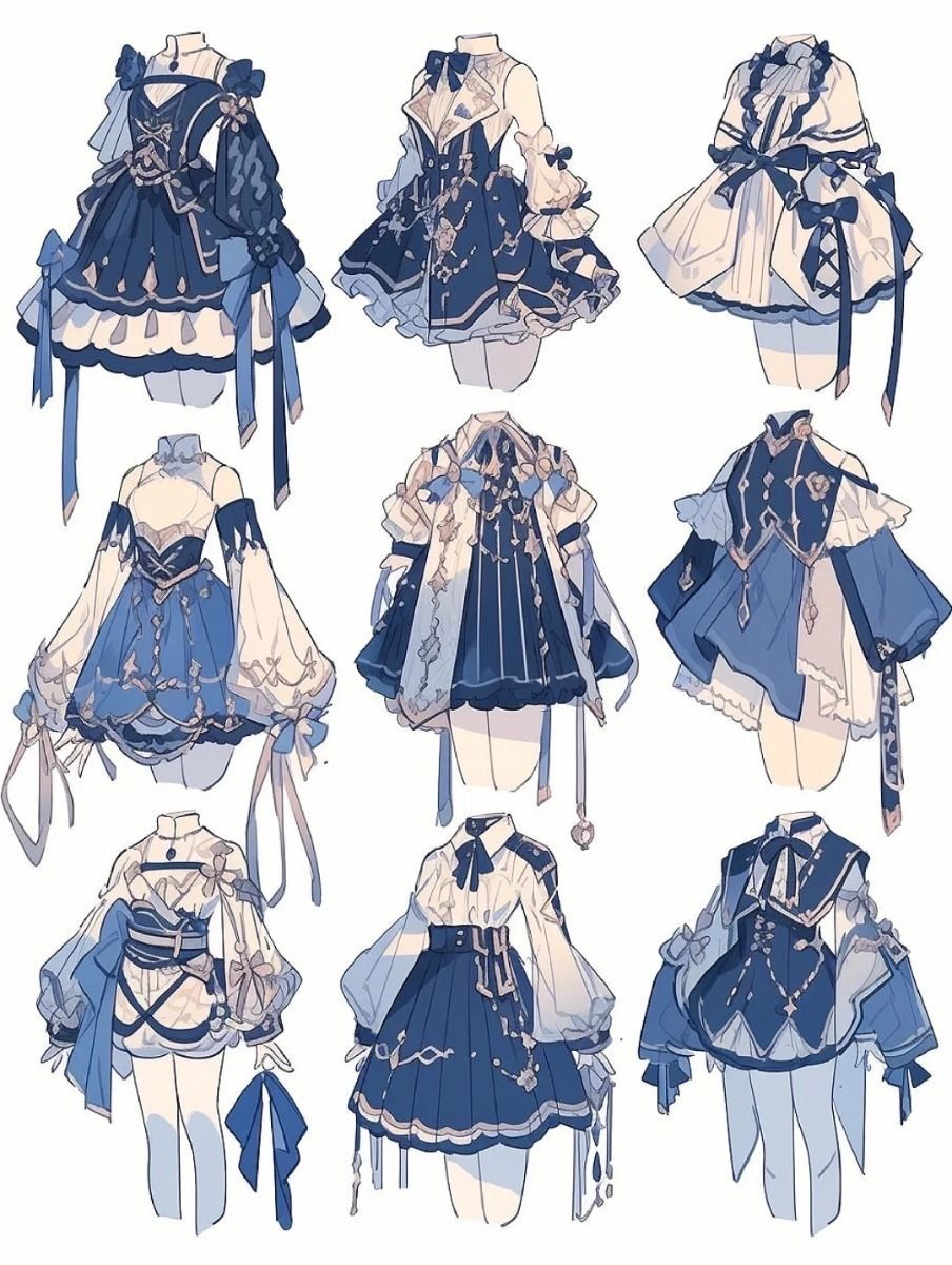Vẽ váy anime dễ thương Vẽ váy anime dễ thương