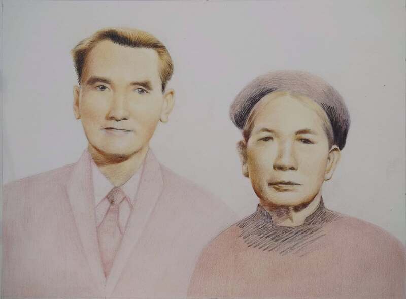 Tranh vẽ chân dung gia đình