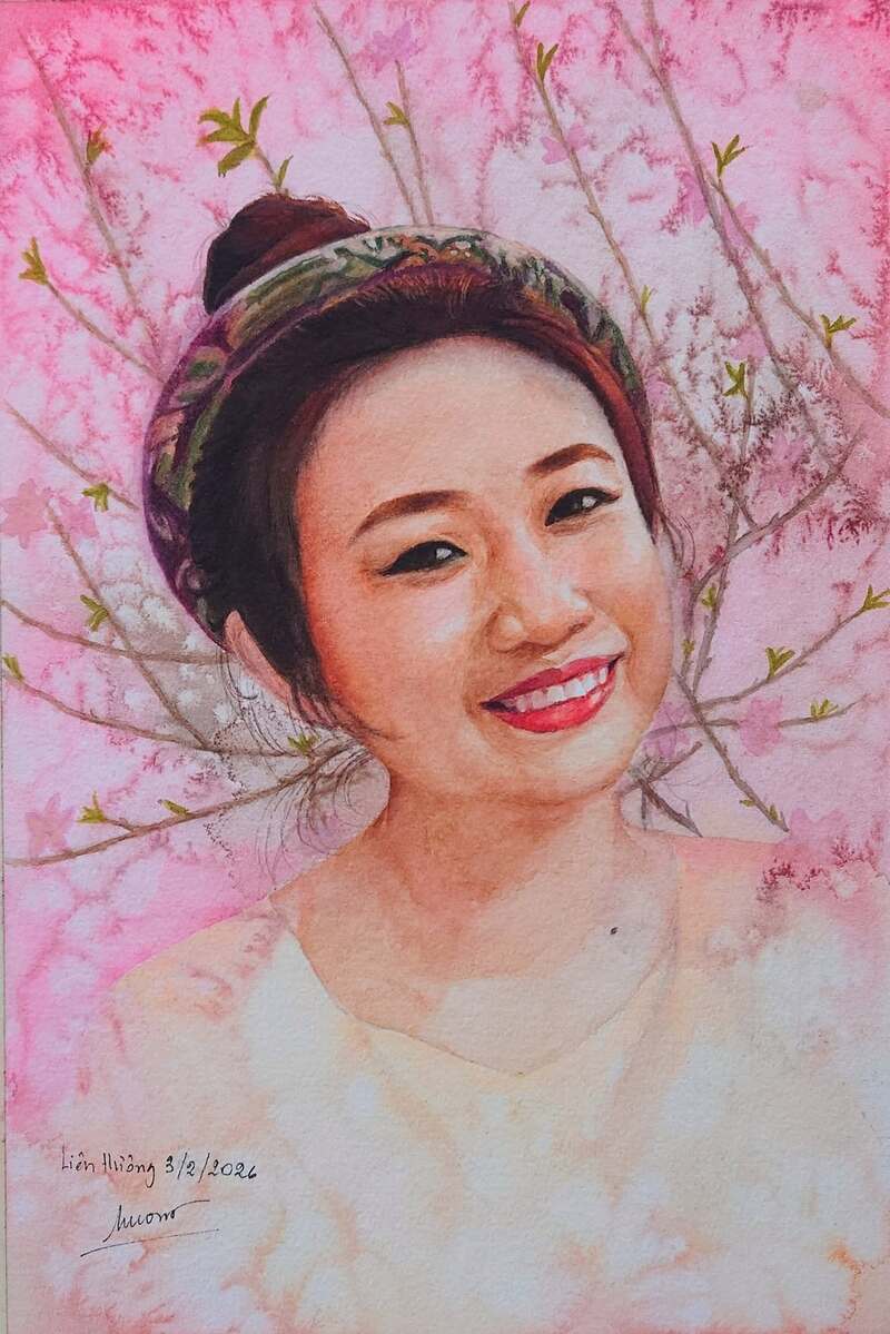 Tranh vẽ chân dung mẹ