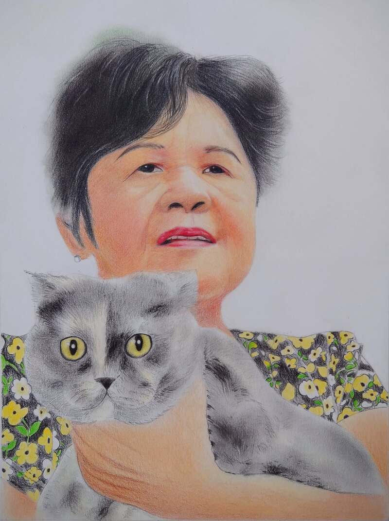 Tranh vẽ chân dung mẹ