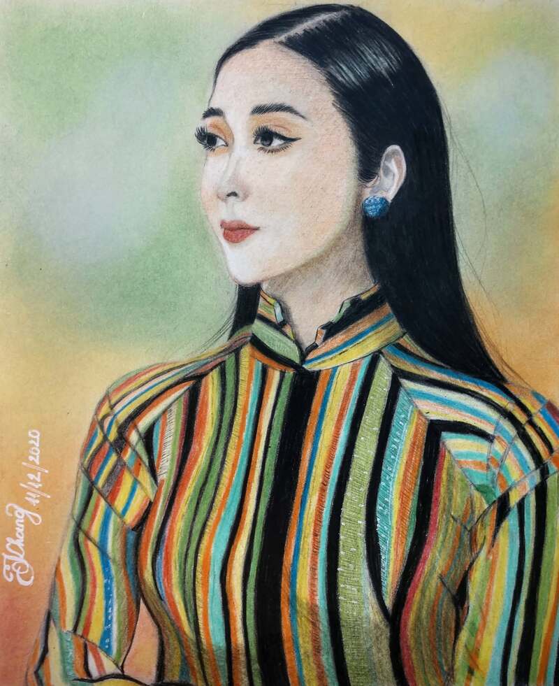Tranh vẽ chân dung mẹ