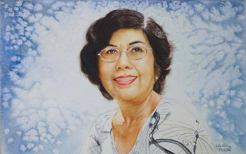 Tranh vẽ chân dung mẹ