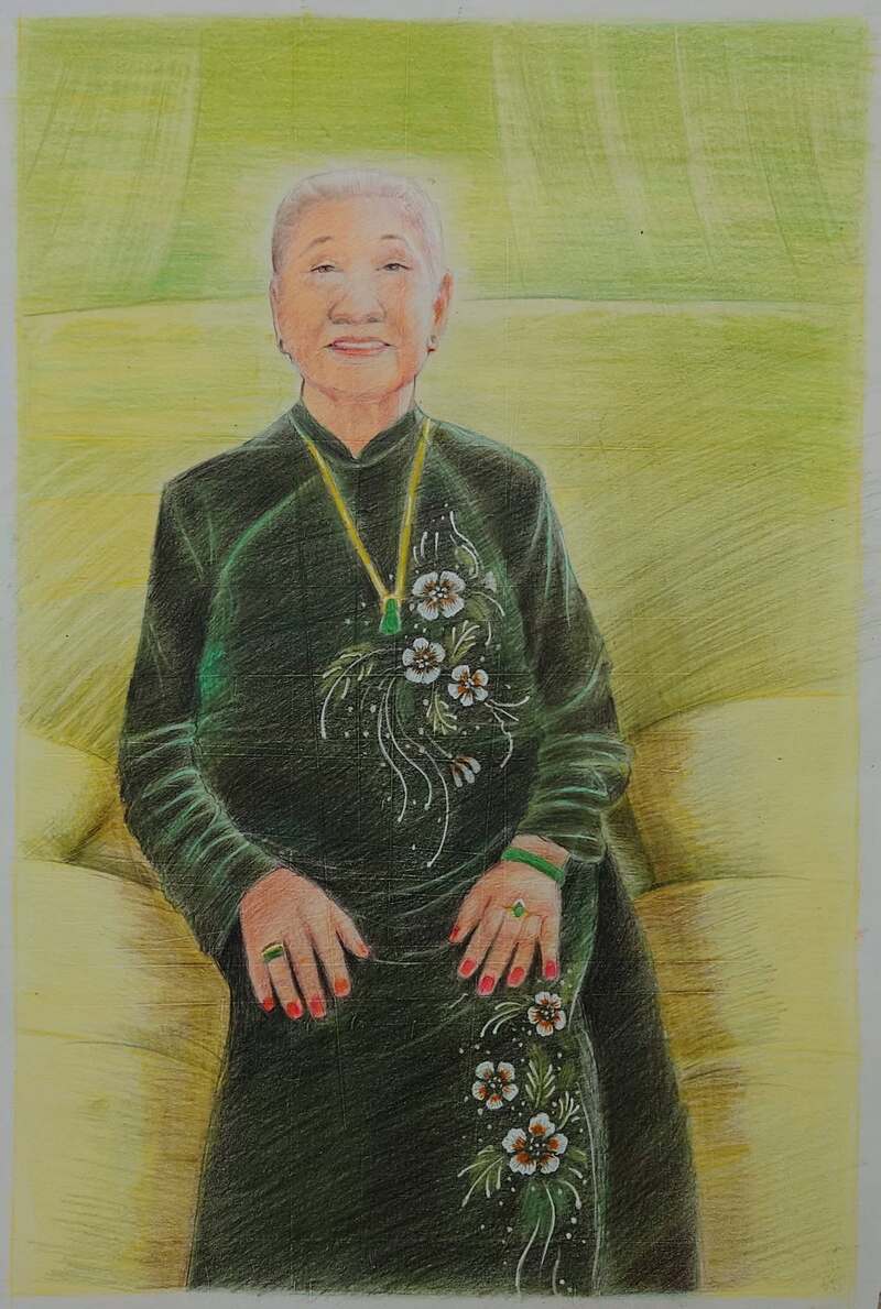 Tranh vẽ chân dung mẹ