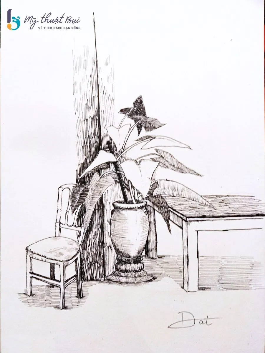 Tranh ký họa hoa 3 Tranh ký họa hoa 3