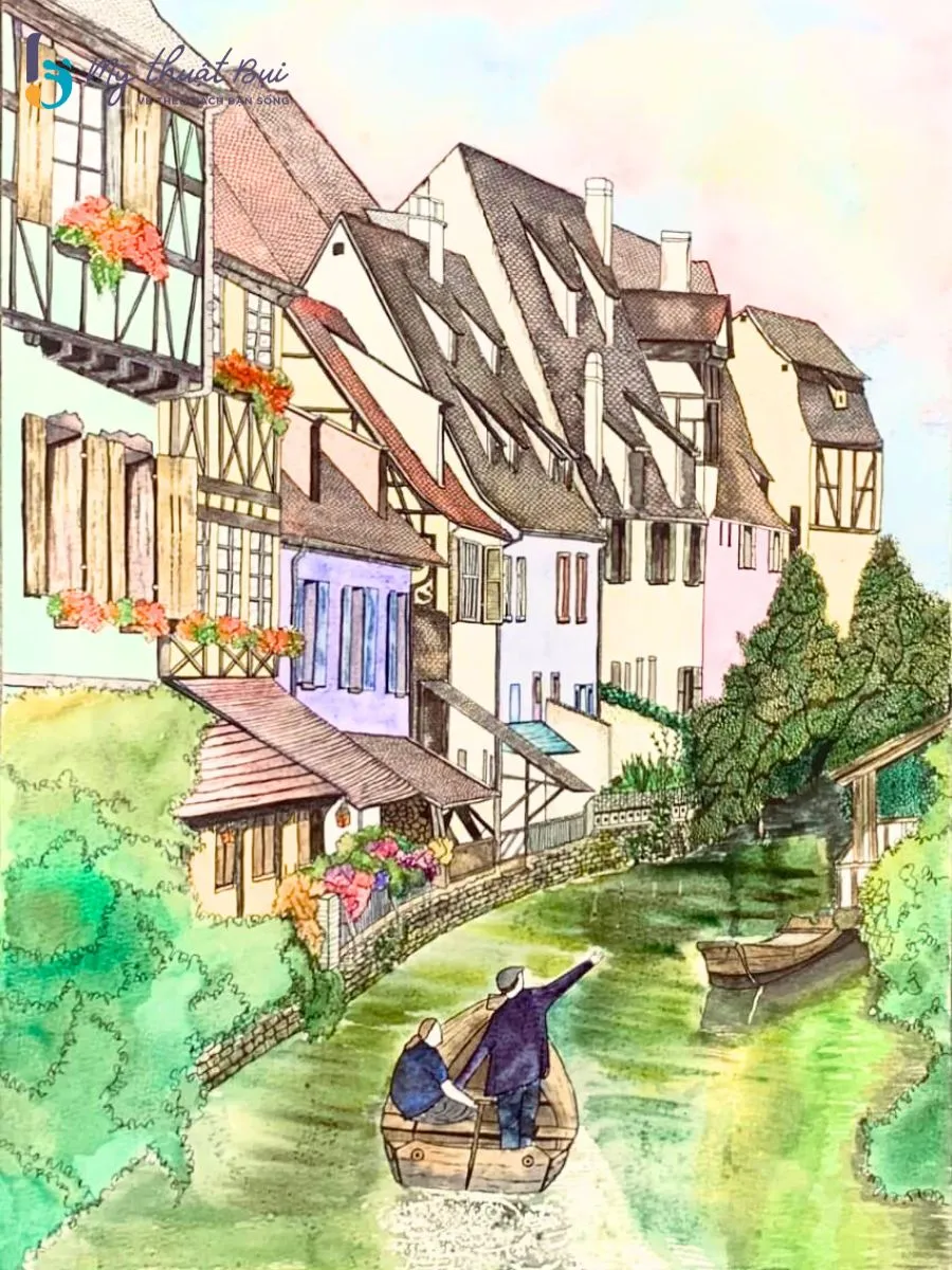 Tranh ký họa phong cảnh 3 Tranh ký họa phong cảnh 3