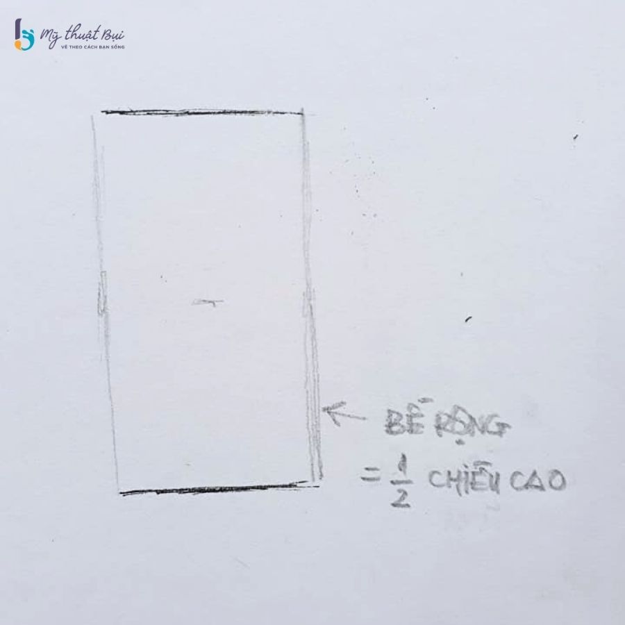 Xác định chiều cao và bề rộng của mũi