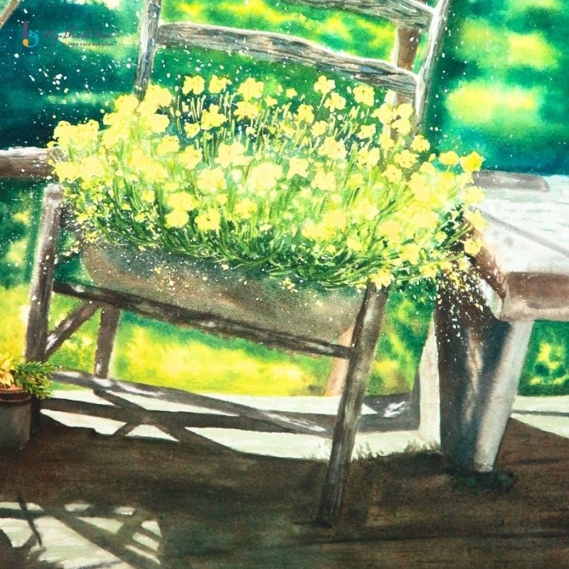 Tranh vẽ hoa bằng màu nước