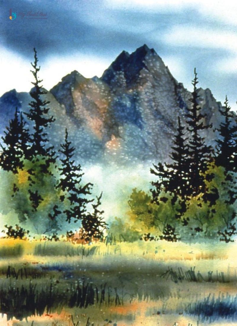 Tranh phong cảnh thiên nhiên màu nước