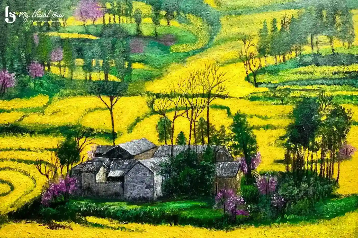 Tranh vẽ phong cảnh đồng quê