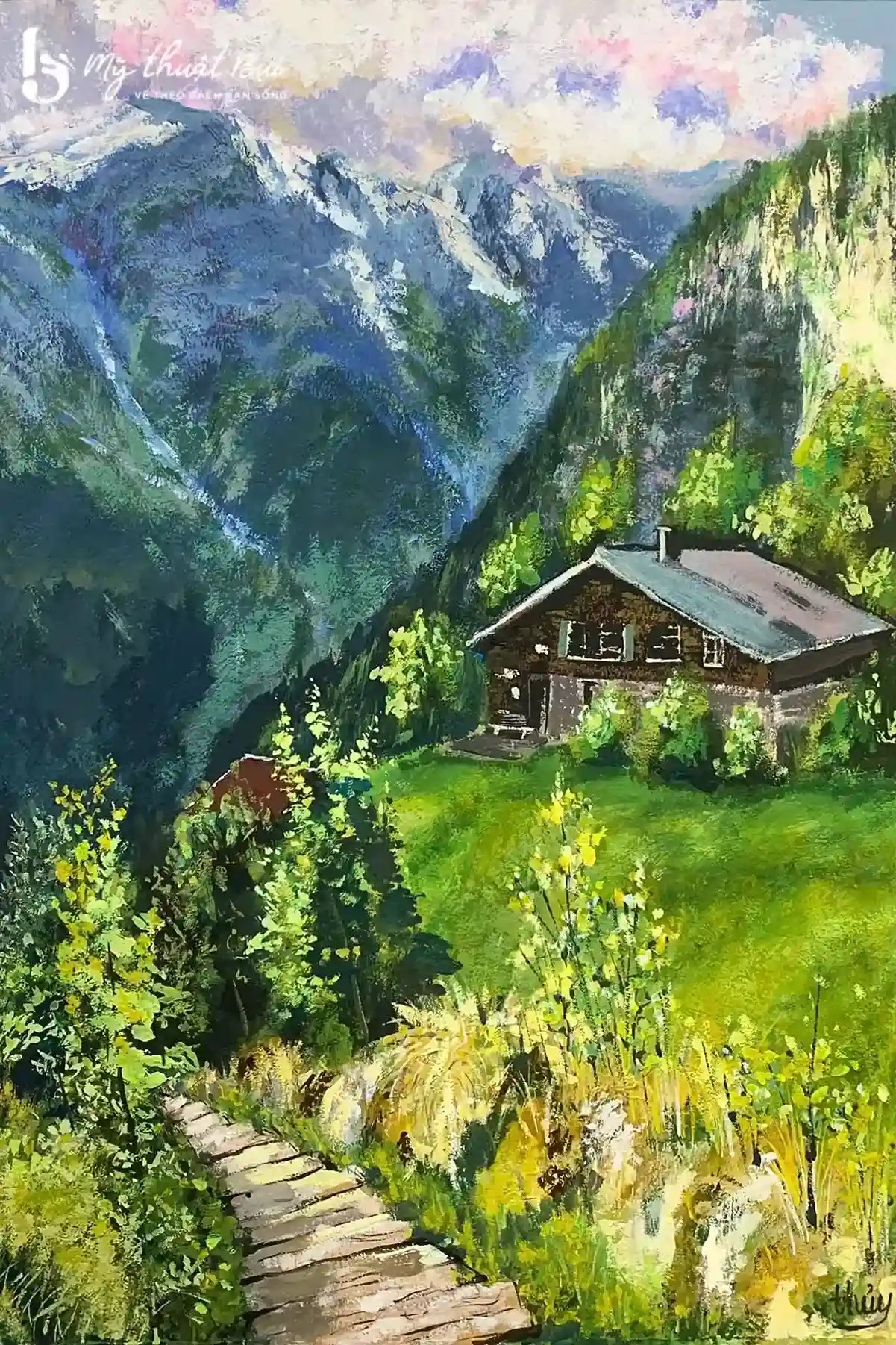 Vẽ tranh phong cảnh núi rừng