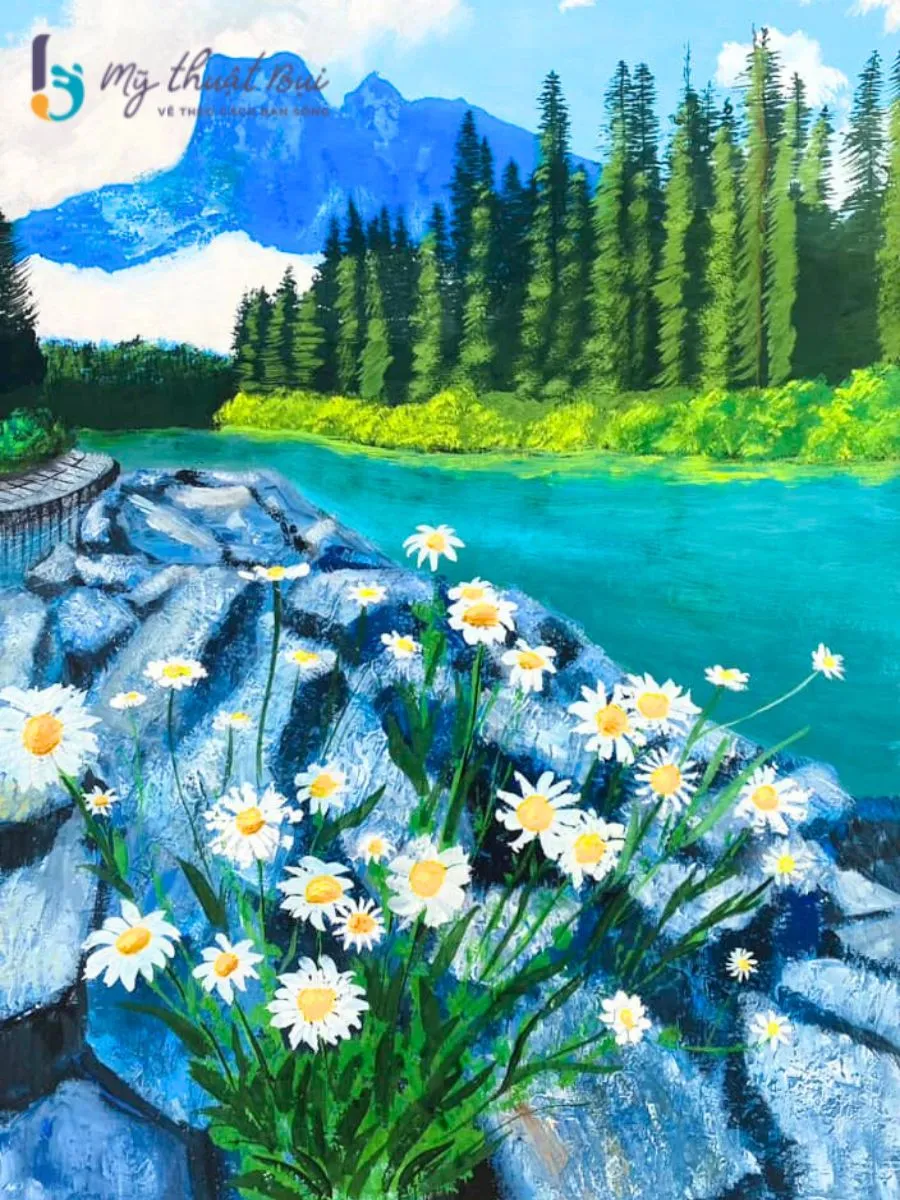 Vẽ tranh phong cảnh núi rừng