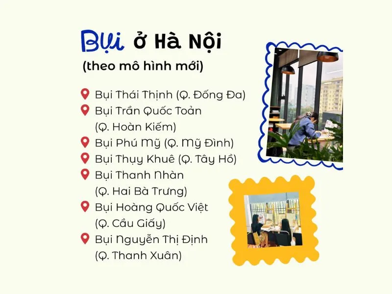 Hệ thống cơ sở của Bụi tại Hà Nội