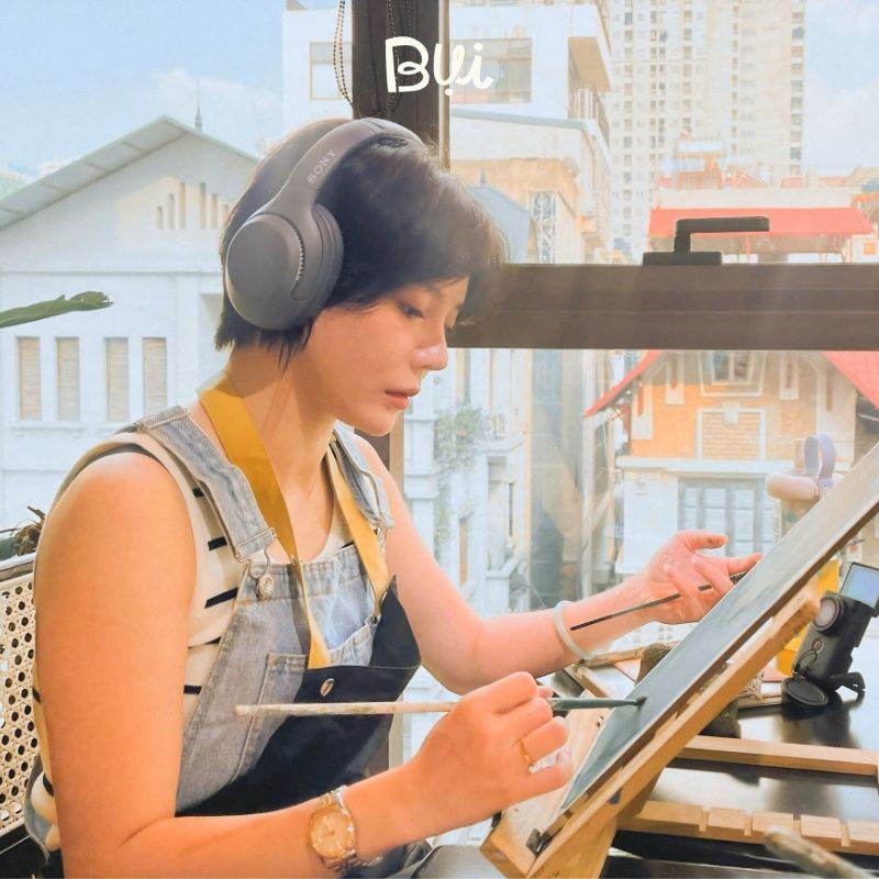 Hình ảnh học viên lớp vẽ Bụi Lớn cơ sở Cầu Giấy