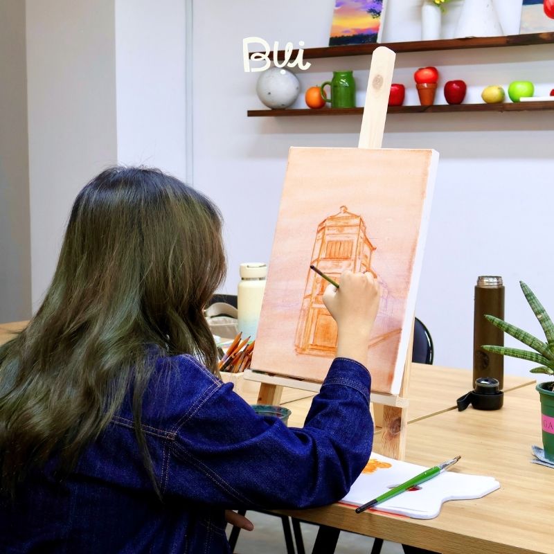 Hình ảnh học viên lớp học vẽ Quận 2