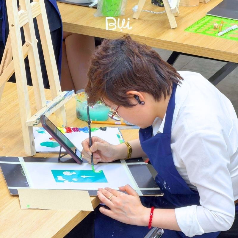 Hình ảnh học viên Mỹ Thuật Bụi cơ sở Gò Vấp