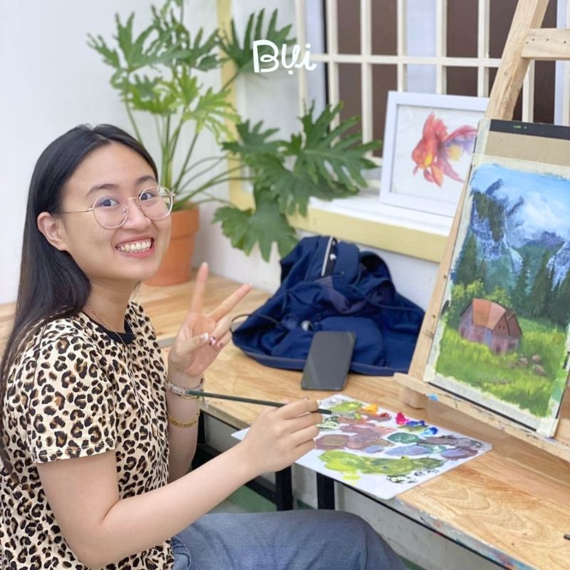 Hình ảnh học viên Mỹ Thuật Bụi cơ sở Gò Vấp