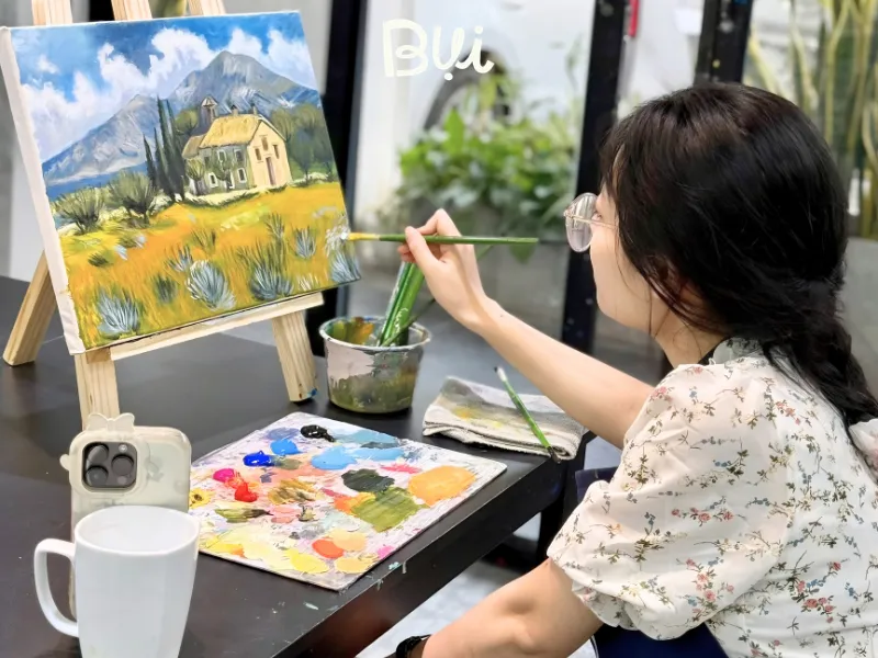 Hình ảnh học viên tại lớp dạy vẽ quận 7