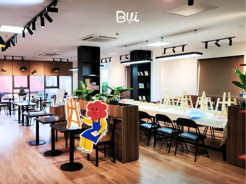 Không gian học vẽ nhiều ánh sáng, mở và sáng tạo tại Mỹ Thuật Bụi Quận Tân Phú 1