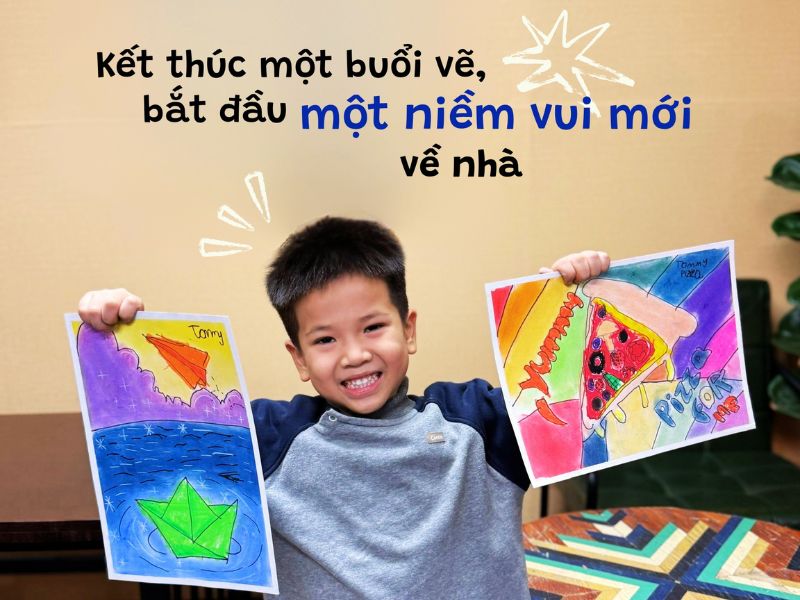 Học vẽ từ con số 0, bé vẫn tự tin khám phá và phát triển sáng tạo Học vẽ từ con số 0, bé vẫn tự tin khám phá và phát triển sáng tạo