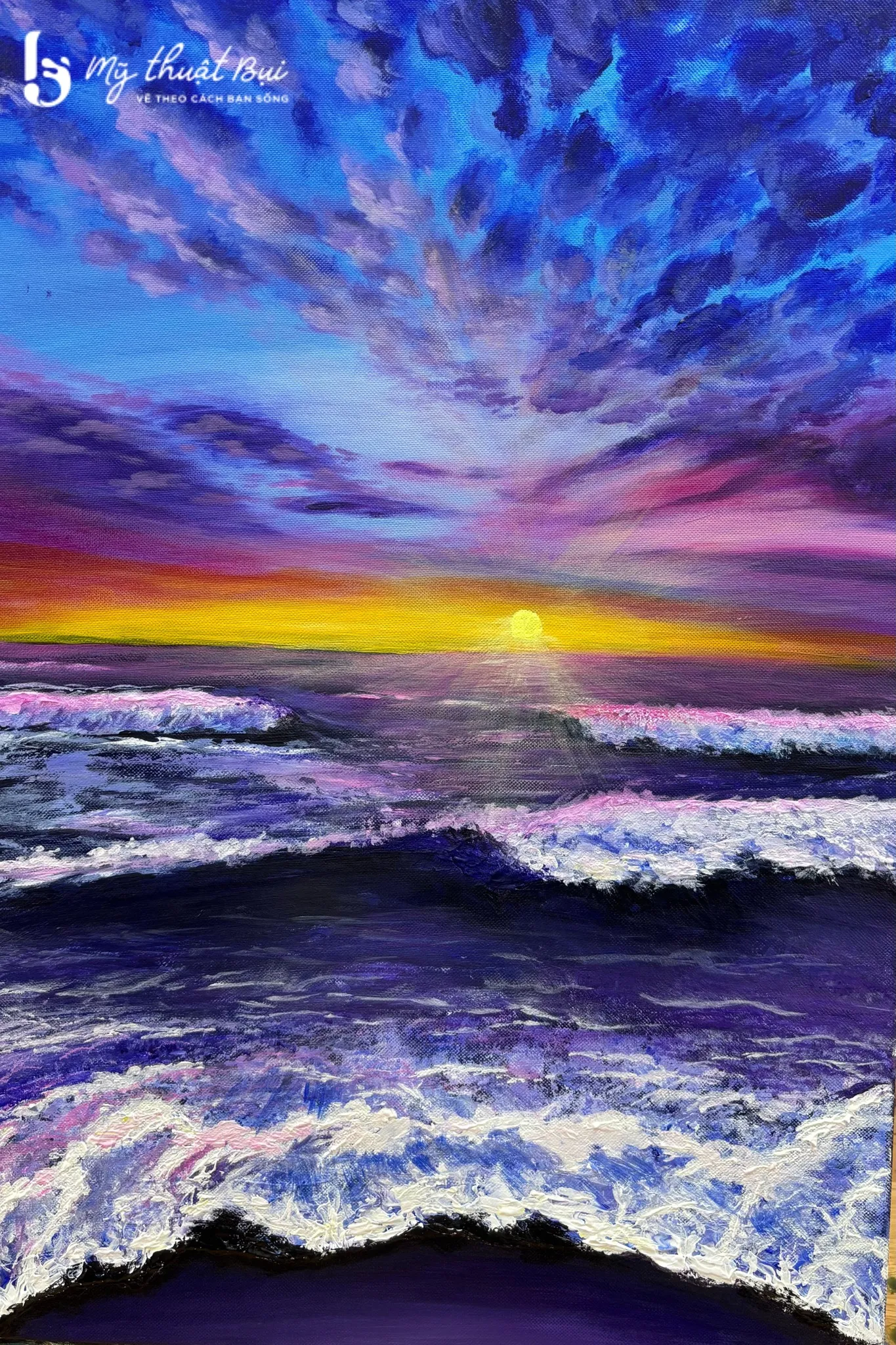 Tranh phong cảnh biển hoàng hôn