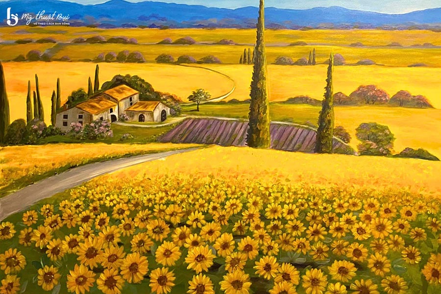 Tranh phong cảnh đơn giản
