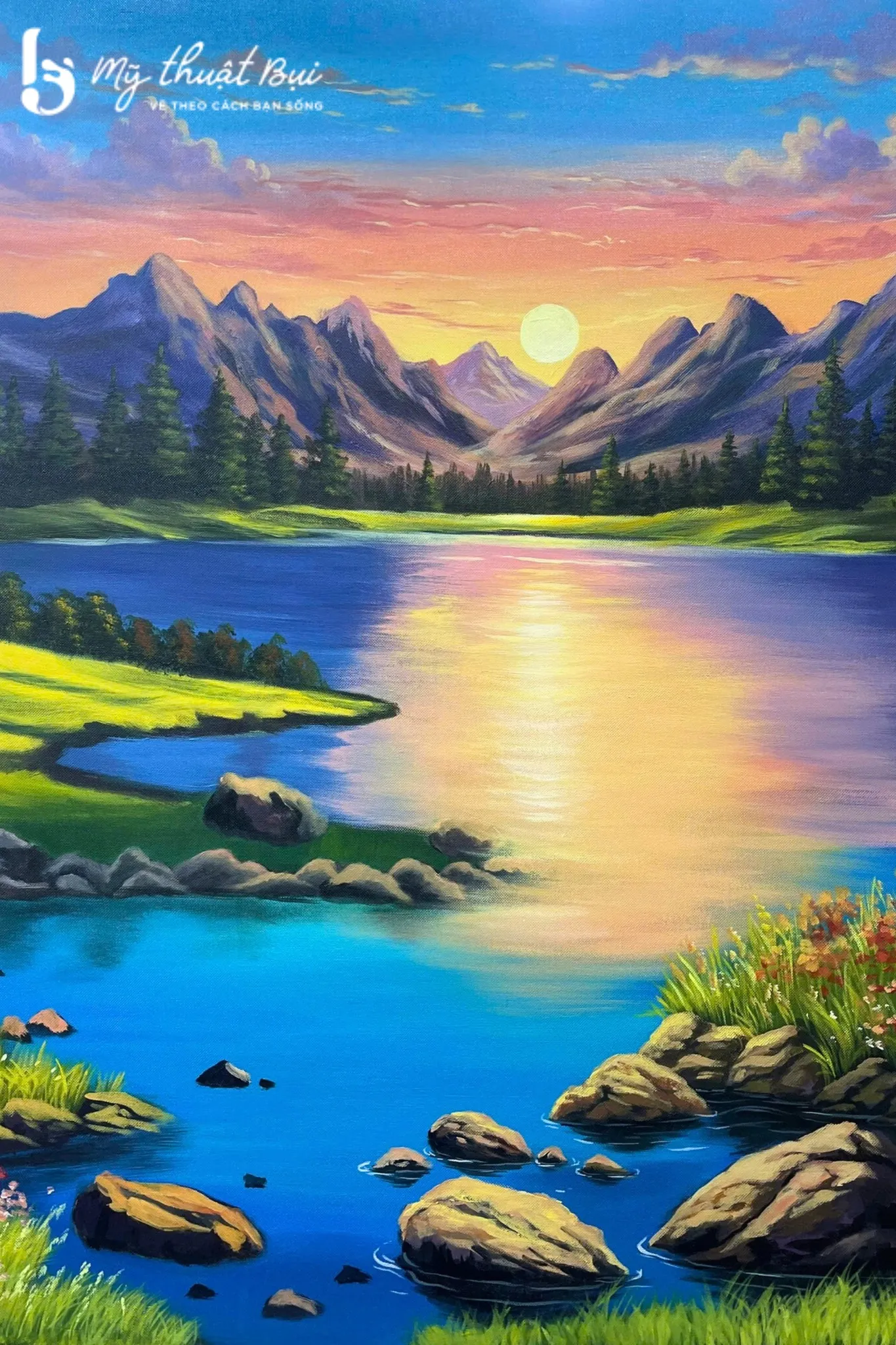 Tranh phong cảnh hoàng hôn